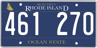 RI license plate 461270