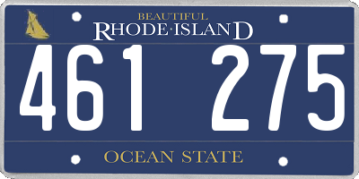 RI license plate 461275