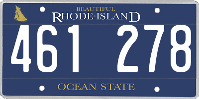 RI license plate 461278