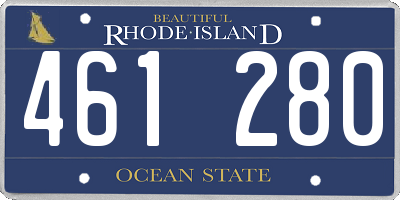 RI license plate 461280
