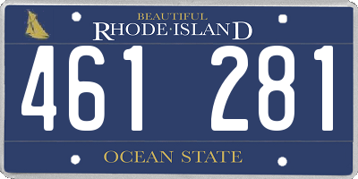 RI license plate 461281