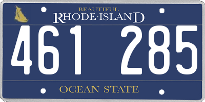 RI license plate 461285
