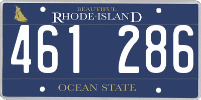RI license plate 461286