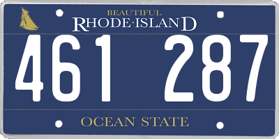 RI license plate 461287
