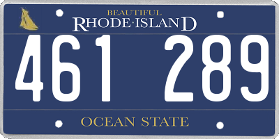 RI license plate 461289