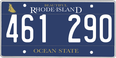 RI license plate 461290