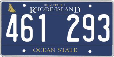 RI license plate 461293