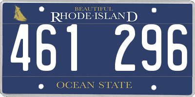 RI license plate 461296