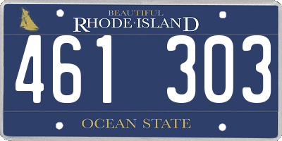 RI license plate 461303