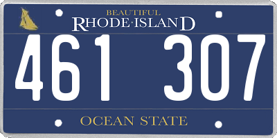 RI license plate 461307