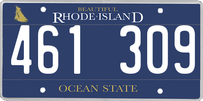 RI license plate 461309