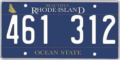 RI license plate 461312