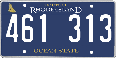 RI license plate 461313