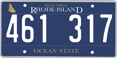 RI license plate 461317
