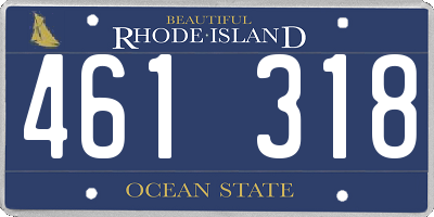 RI license plate 461318