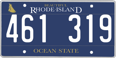 RI license plate 461319