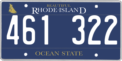 RI license plate 461322