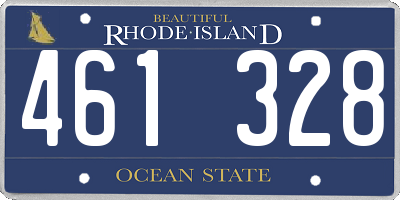 RI license plate 461328