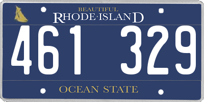 RI license plate 461329