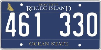 RI license plate 461330