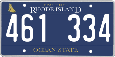 RI license plate 461334
