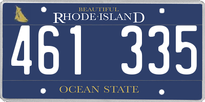 RI license plate 461335