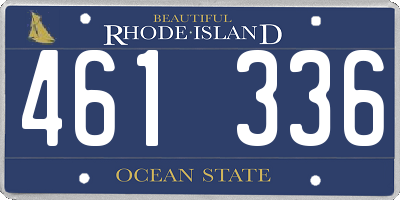 RI license plate 461336