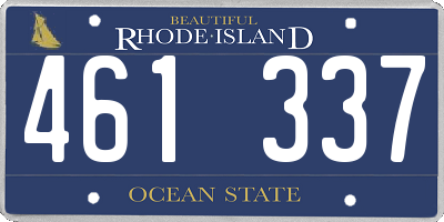 RI license plate 461337