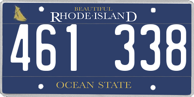 RI license plate 461338