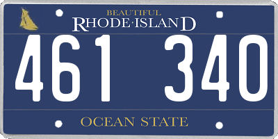 RI license plate 461340