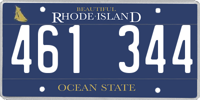 RI license plate 461344