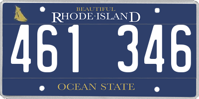 RI license plate 461346