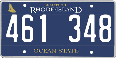 RI license plate 461348