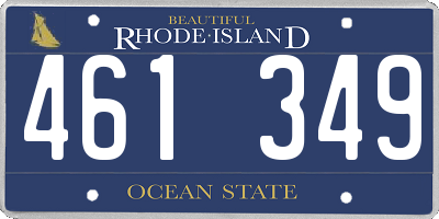 RI license plate 461349