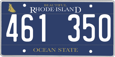 RI license plate 461350