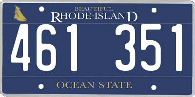 RI license plate 461351