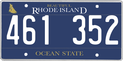 RI license plate 461352