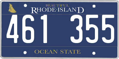 RI license plate 461355