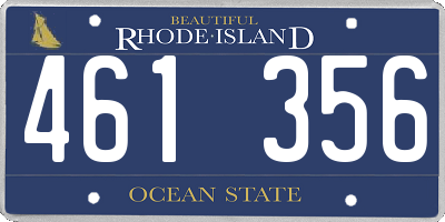 RI license plate 461356