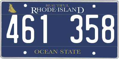 RI license plate 461358