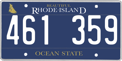RI license plate 461359