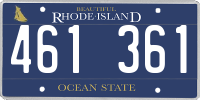 RI license plate 461361