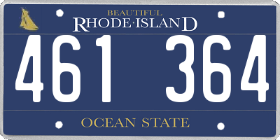 RI license plate 461364