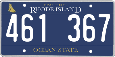 RI license plate 461367