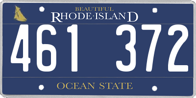 RI license plate 461372