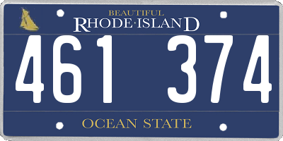 RI license plate 461374