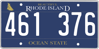 RI license plate 461376