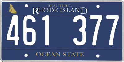 RI license plate 461377