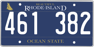 RI license plate 461382