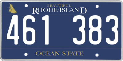 RI license plate 461383